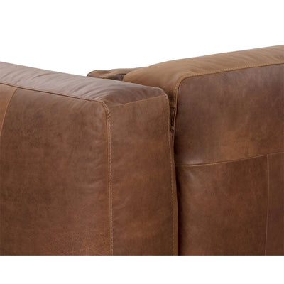 BEAU SOFA CHAISE - RAF - AGED COGNAC LEATHER