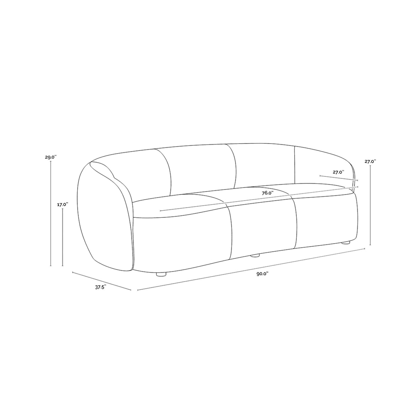 LORNE SOFA - ALINE BUTTERNUT LEATHER