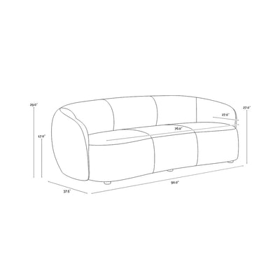 LORNE SOFA - ALINE BUTTERNUT LEATHER