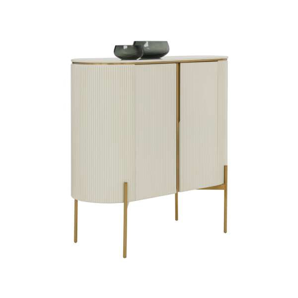 PALOMA BAR CABINET - HIGH GLOSS CREAM