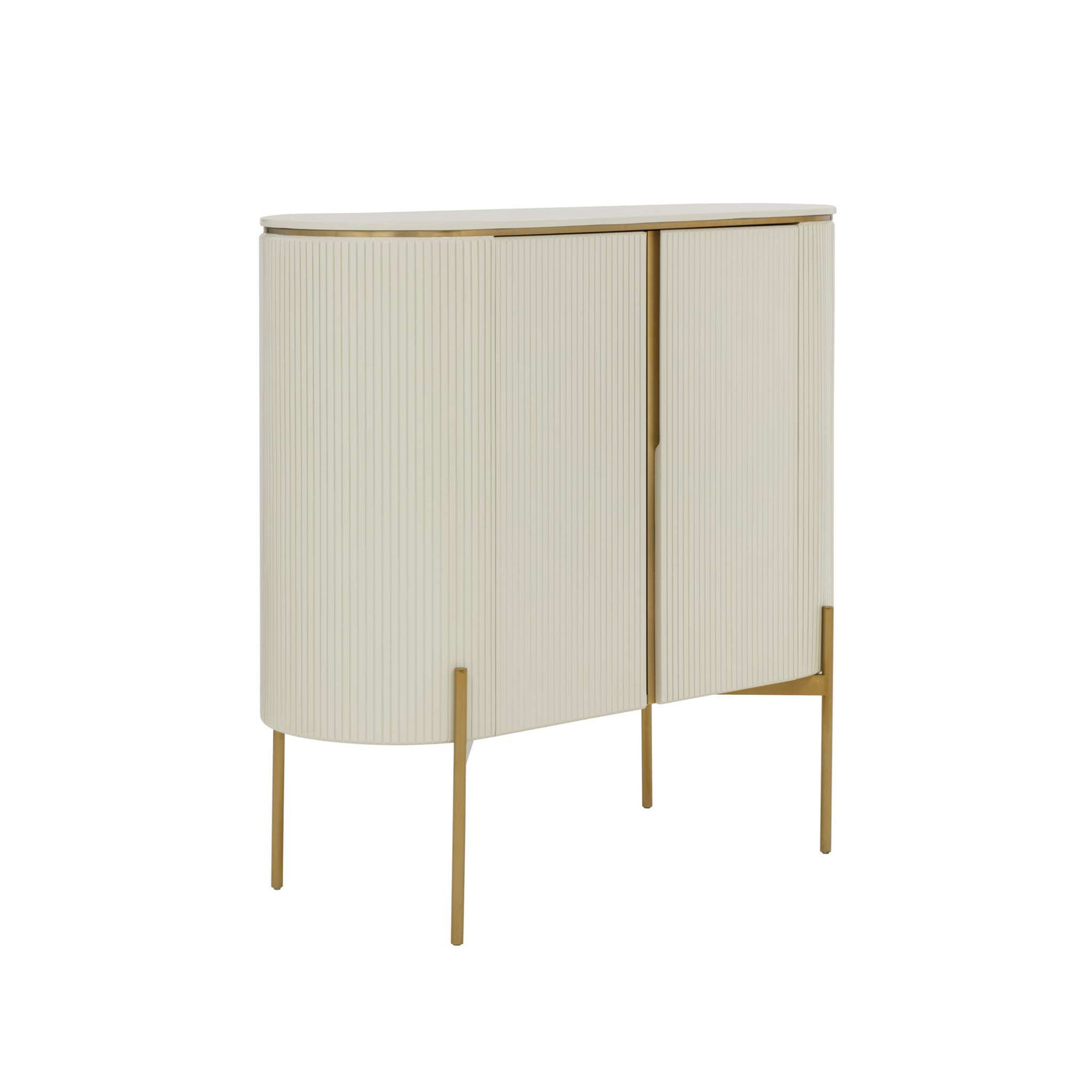 PALOMA BAR CABINET - HIGH GLOSS CREAM