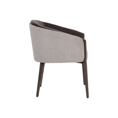 SHEVA DINING ARMCHAIR - ERNST SANDSTONE / MEG ASH