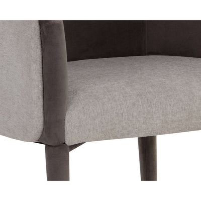 SHEVA DINING ARMCHAIR - ERNST SANDSTONE / MEG ASH