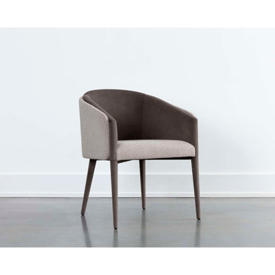 SHEVA DINING ARMCHAIR - ERNST SANDSTONE / MEG ASH