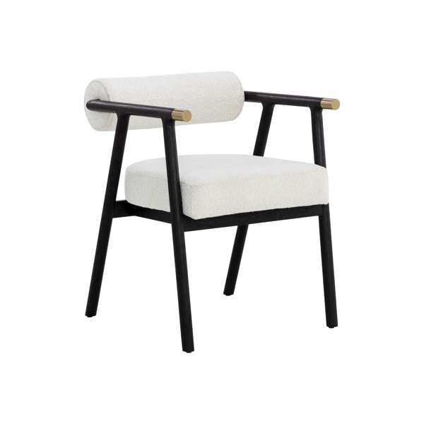 SOVA DINING ARMCHAIR - BLACK - COPENHAGEN WHITE