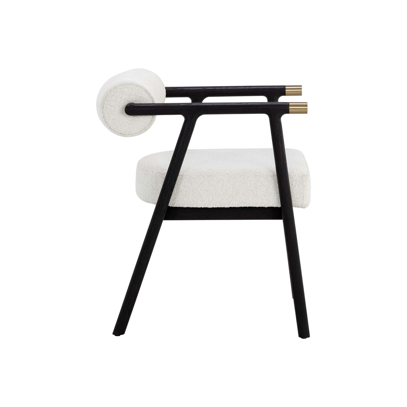 SOVA DINING ARMCHAIR - BLACK - COPENHAGEN WHITE