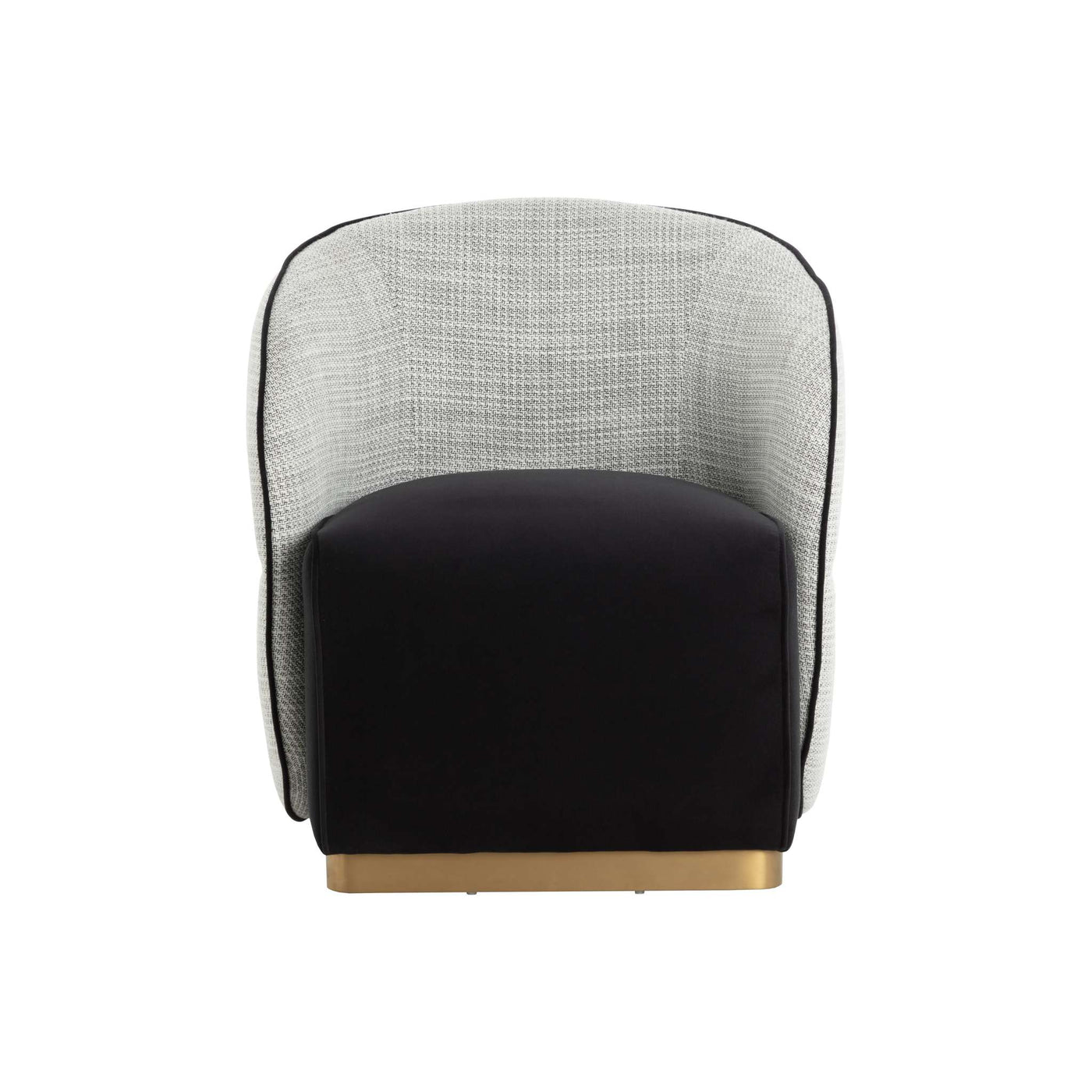 Fatina Lounge Chair - Abbington Black / Vera White Pepper