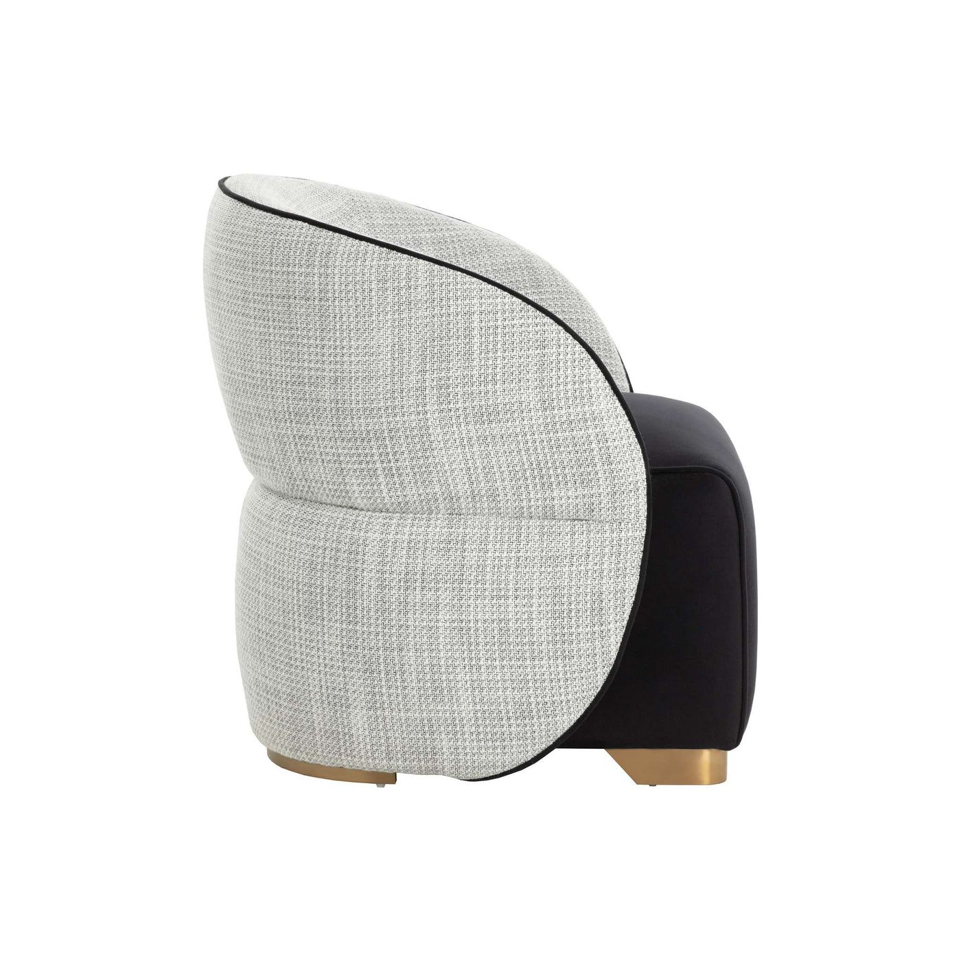 FATINA LOUNGE CHAIR - ABBINGTON BLACK / VERA WHITE PEPPER