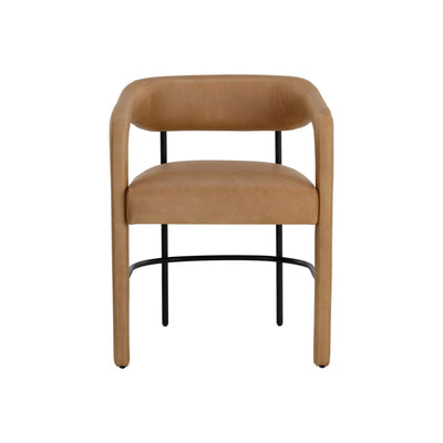 Mavia Dining Armchair - Ludlow Sesame Leather