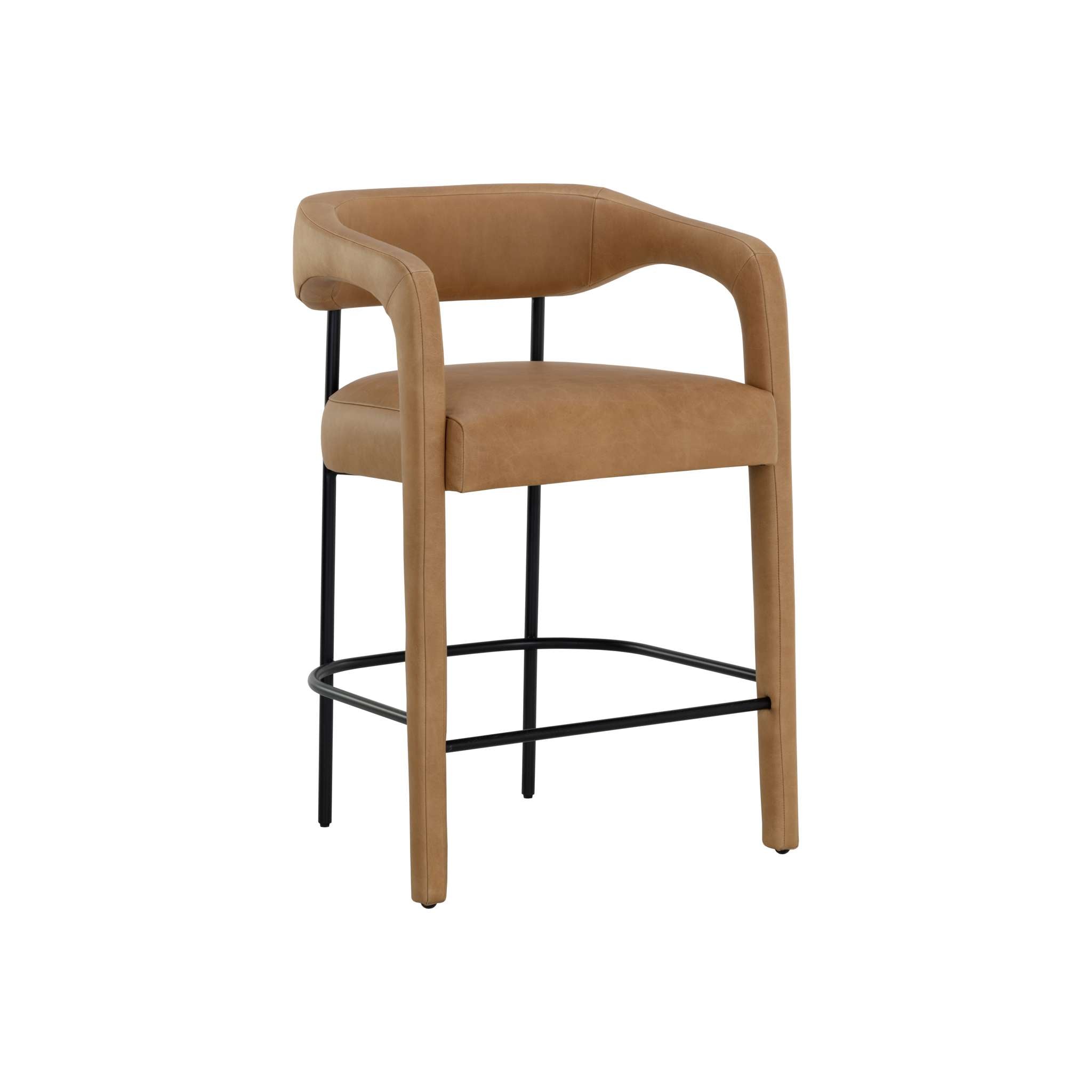 Mavia Counter Stool - Ludlow Sesame Leather