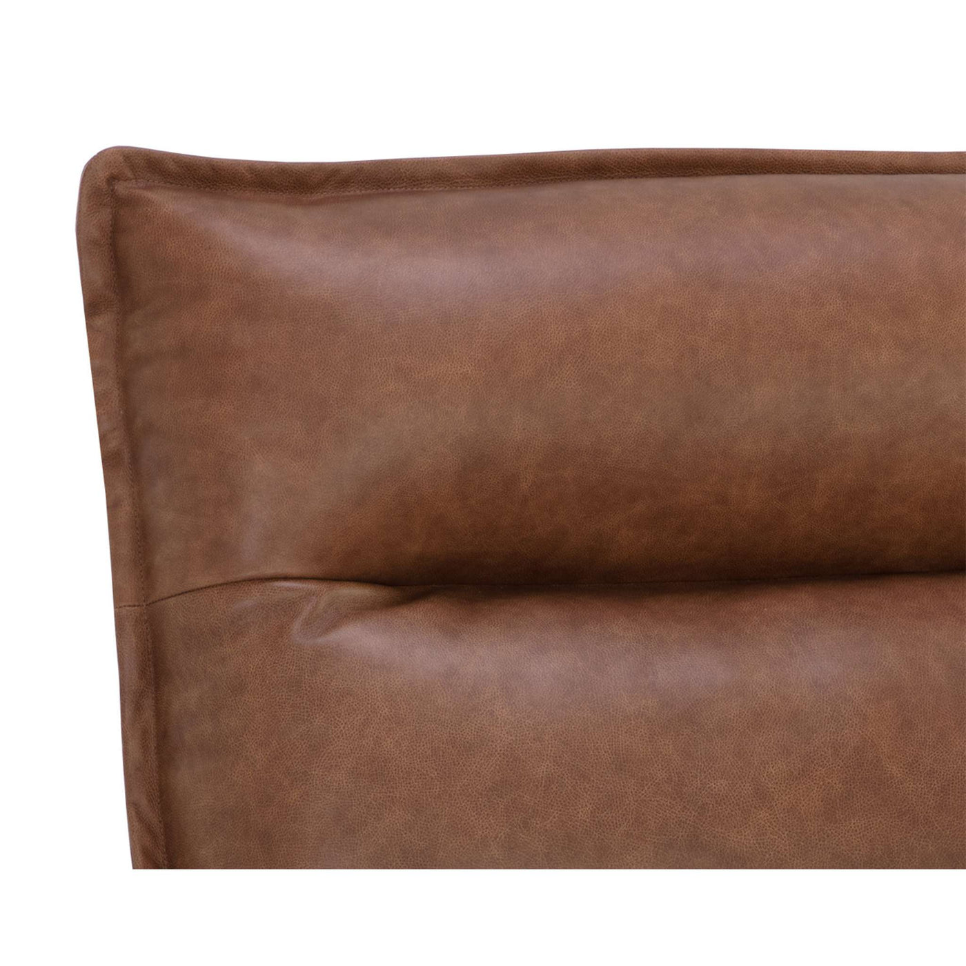 COLSON SWIVEL ARMLESS CHAIR - COGNAC LEATHER