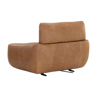 Paget Glider Lounge Chair - Camel Leather