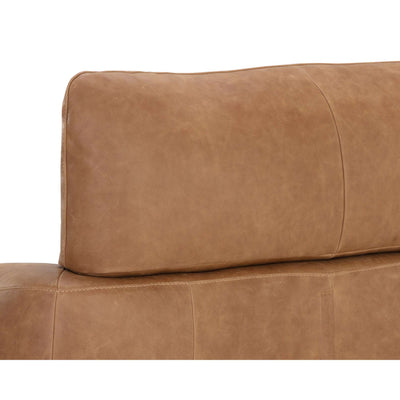 Paget Glider Lounge Chair - Camel Leather