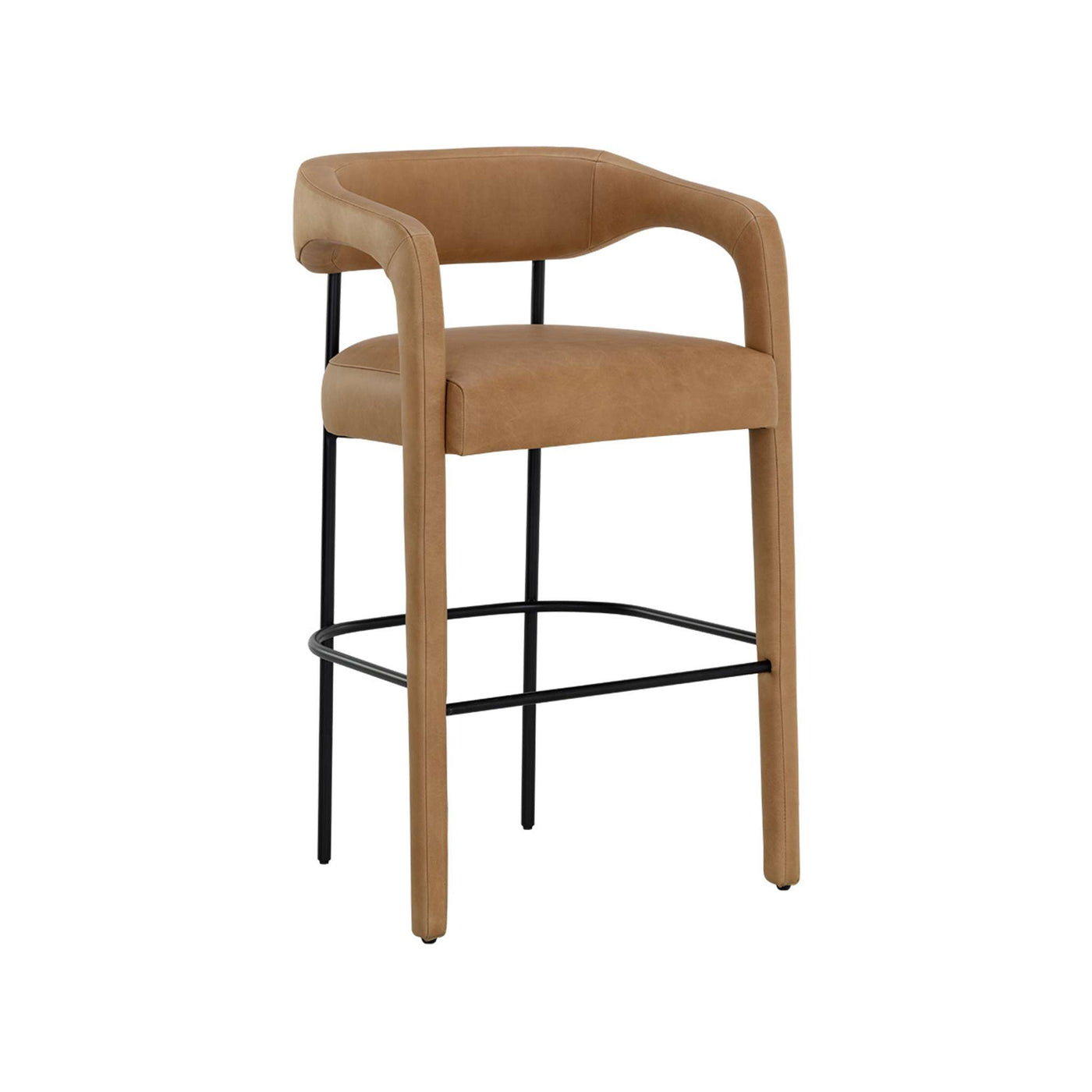 Mavia Barstool - Ludlow Sesame Leather