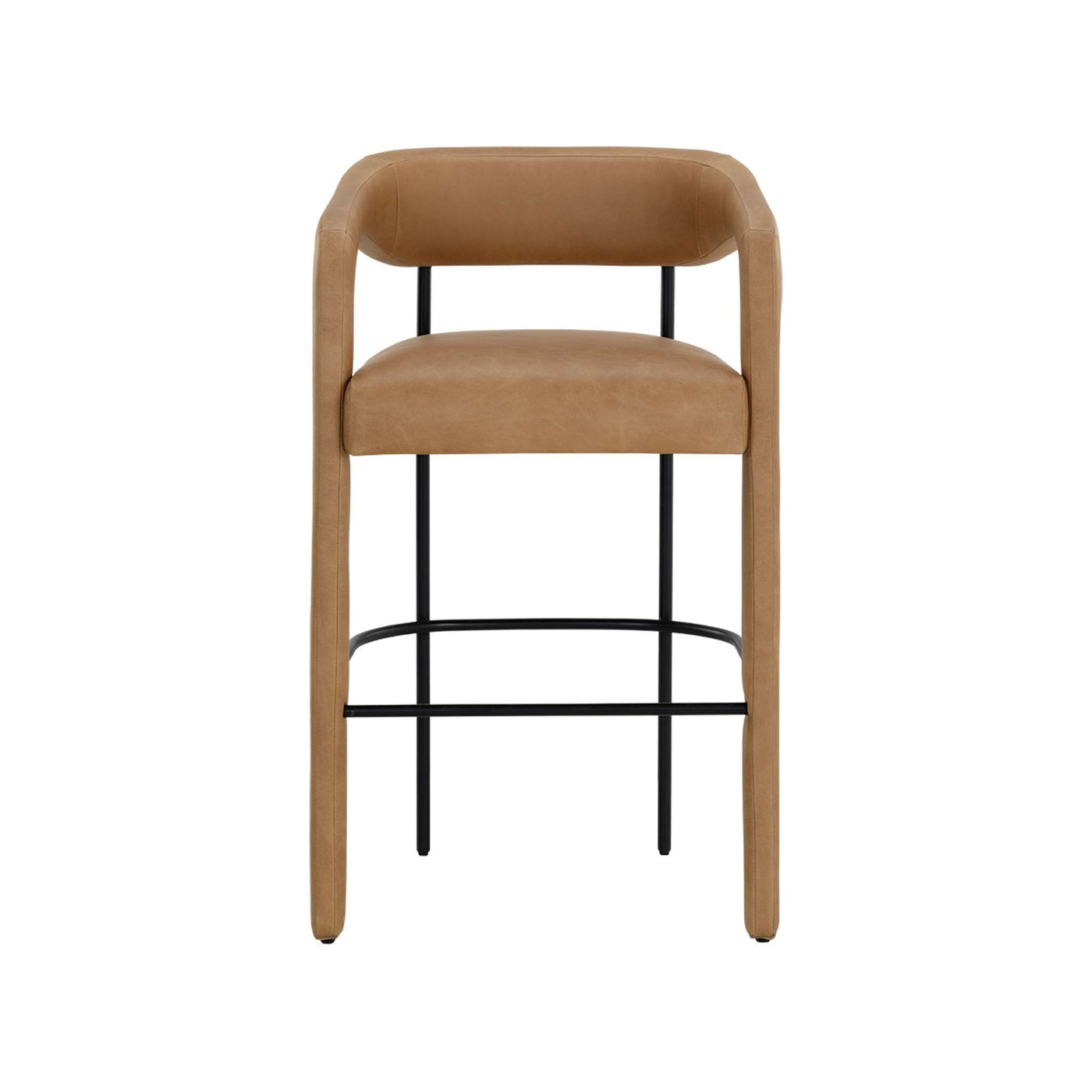 MAVIA BARSTOOL - LUDLOW SESAME LEATHER