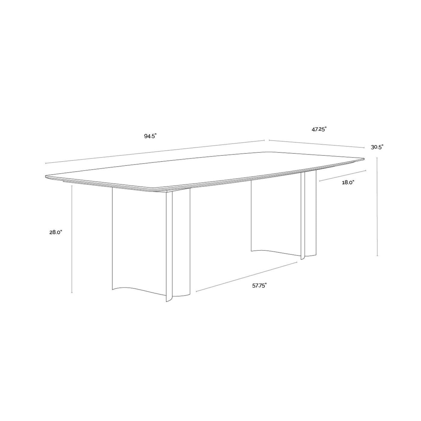 Astara Dining Table - 94.5"