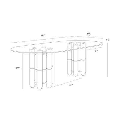 YANNA DINING TABLE - 94.5"