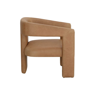 COBOURG LOUNGE CHAIR - LUDLOW SESAME LEATHER