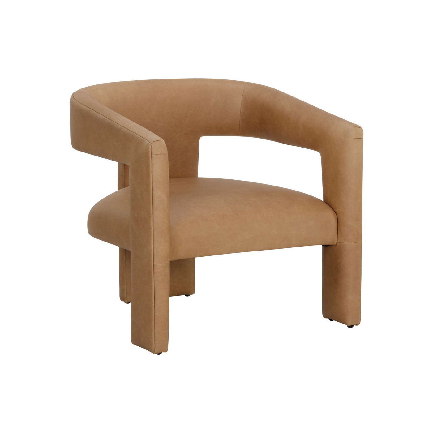 COBOURG LOUNGE CHAIR - LUDLOW SESAME LEATHER