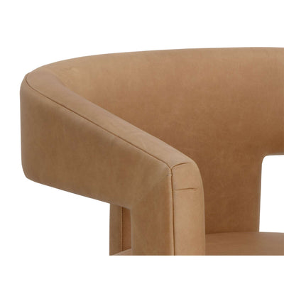 COBOURG LOUNGE CHAIR - LUDLOW SESAME LEATHER