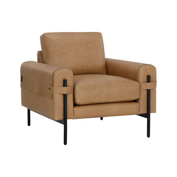 CAMUS ARMCHAIR - LUDLOW SESAME LEATHER