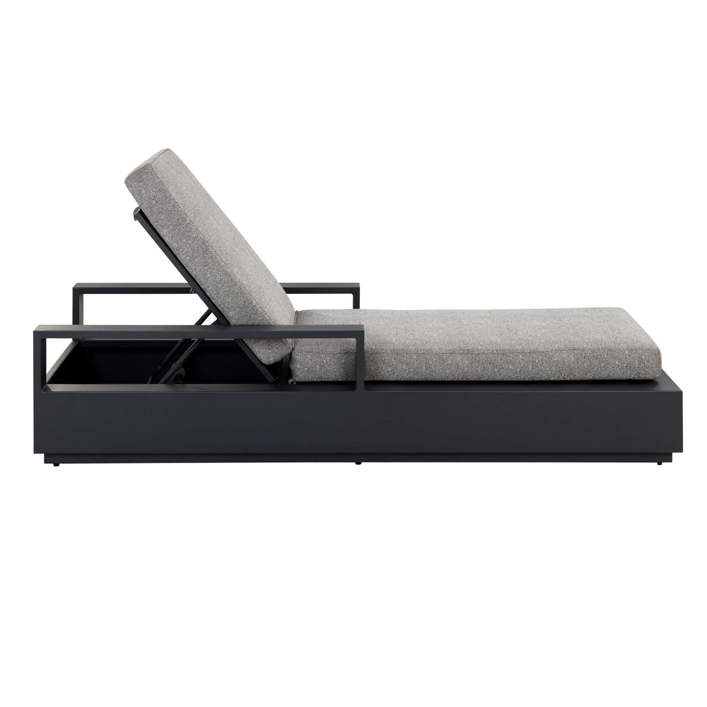 Tavira Lounger - Charcoal - Lanikai Salt And Pepper