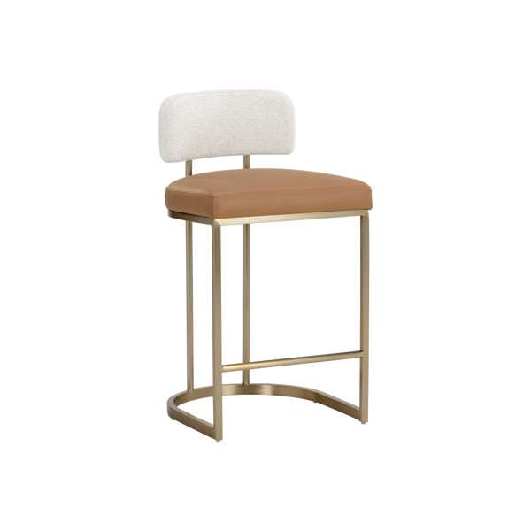 LARISSA COUNTER STOOL - NAPA COGNAC / RHEA LIGHT BARLEY