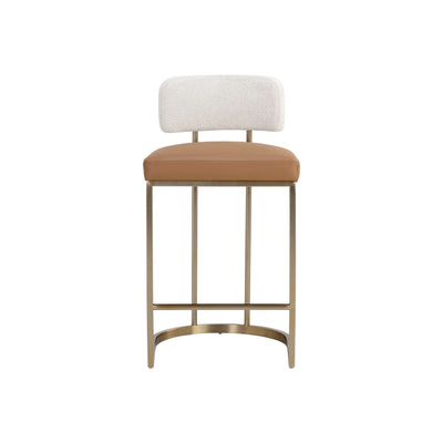 Larissa Counter Stool - Napa Cognac / Rhea Light Barley