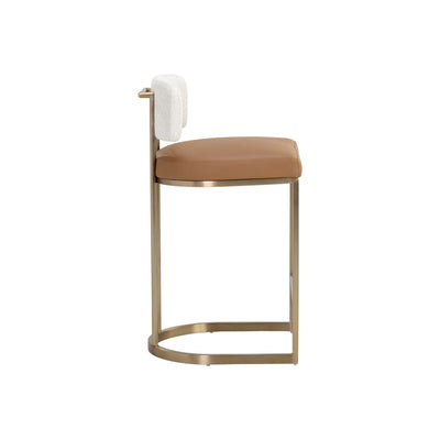 Larissa Counter Stool - Napa Cognac / Rhea Light Barley