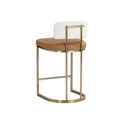 LARISSA COUNTER STOOL - NAPA COGNAC / RHEA LIGHT BARLEY