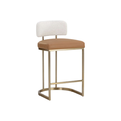 Larissa Counter Stool - Napa Cognac / Rhea Light Barley