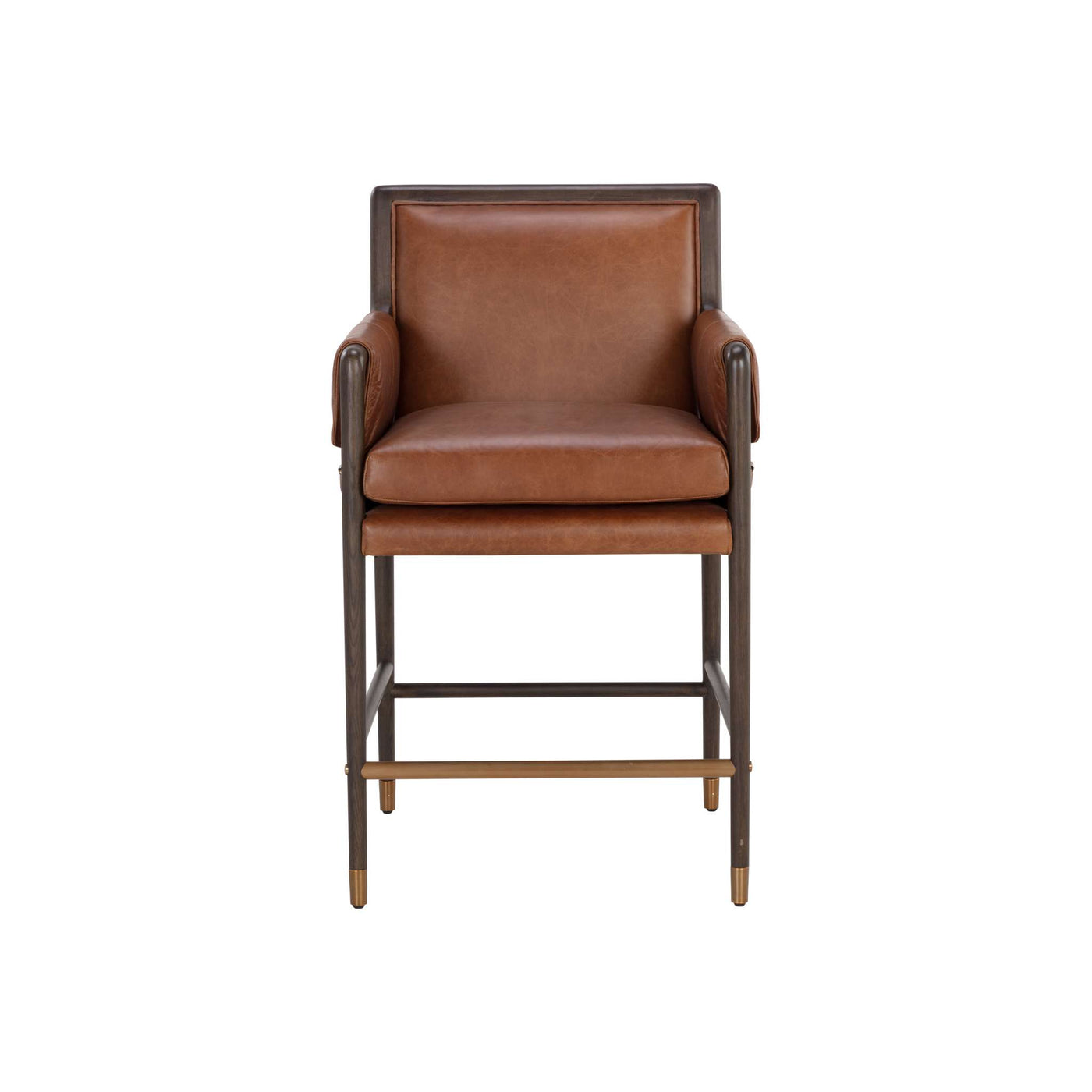 Mauti Counter Stool - Brown - Shalimar Tobacco Leather