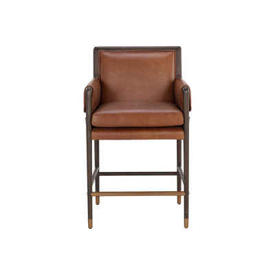 MAUTI COUNTER STOOL - BROWN - SHALIMAR TOBACCO LEATHER