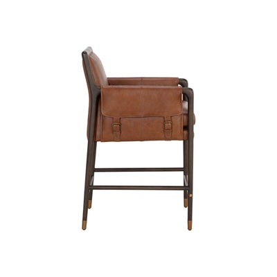 Mauti Counter Stool - Brown - Shalimar Tobacco Leather