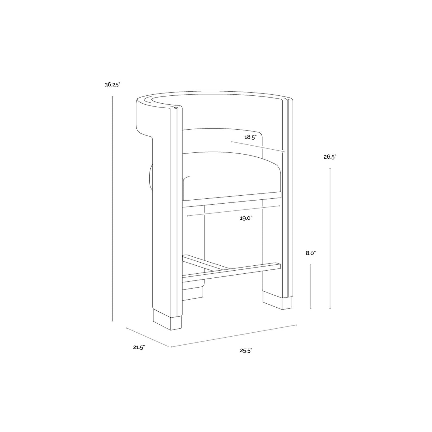 Adamina Counter Stool - Rhea Light Barley