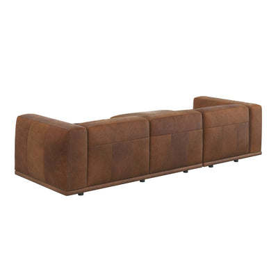 BEAU SOFA CHAISE - LAF - LUCIA TOBACCO LEATHER