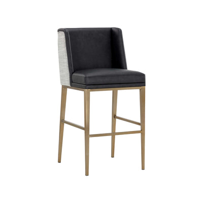 JOPLIN BARSTOOL - CANTINA BLACK / VERA WHITE PEPPER