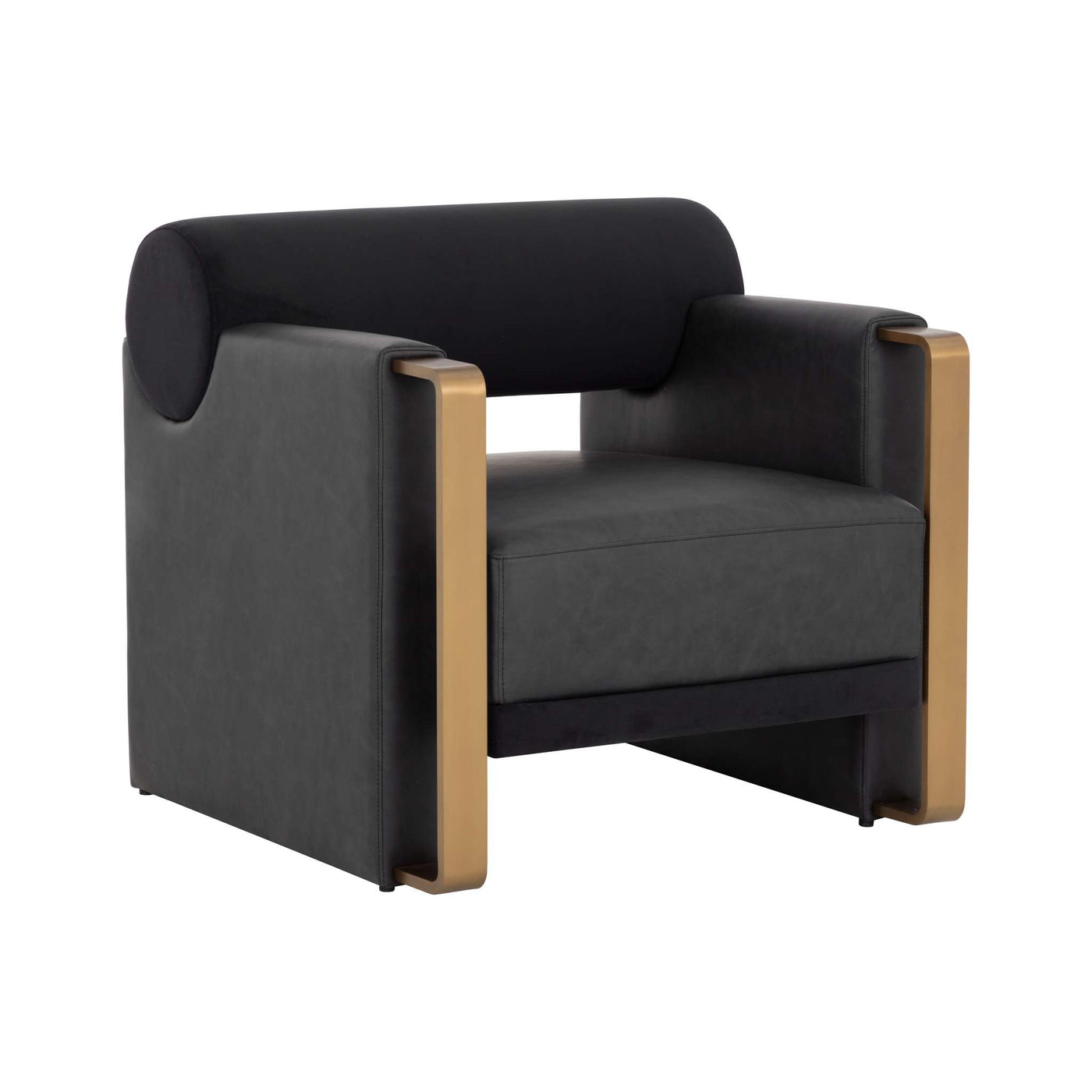 Edgar Lounge Chair - Bravo Black / Abbington Black