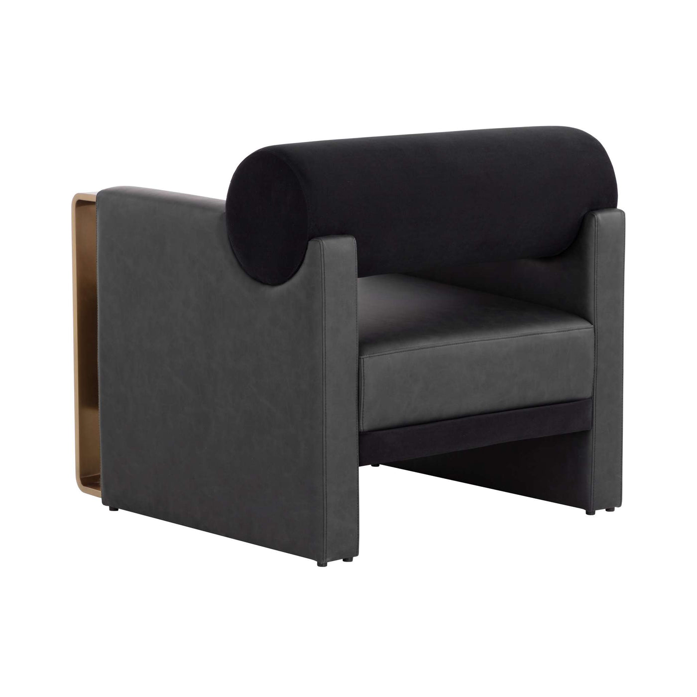 Edgar Lounge Chair - Bravo Black / Abbington Black