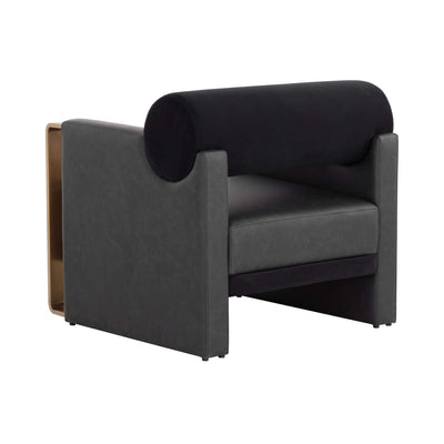 EDGAR LOUNGE CHAIR - BRAVO BLACK / ABBINGTON BLACK