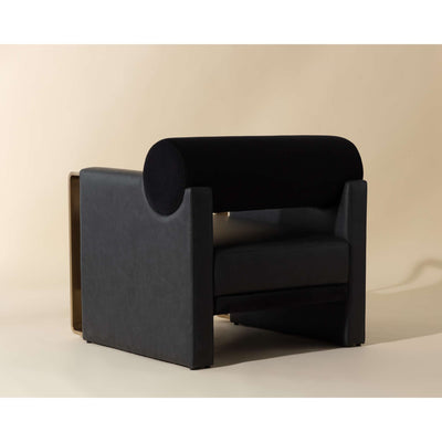 EDGAR LOUNGE CHAIR - BRAVO BLACK / ABBINGTON BLACK