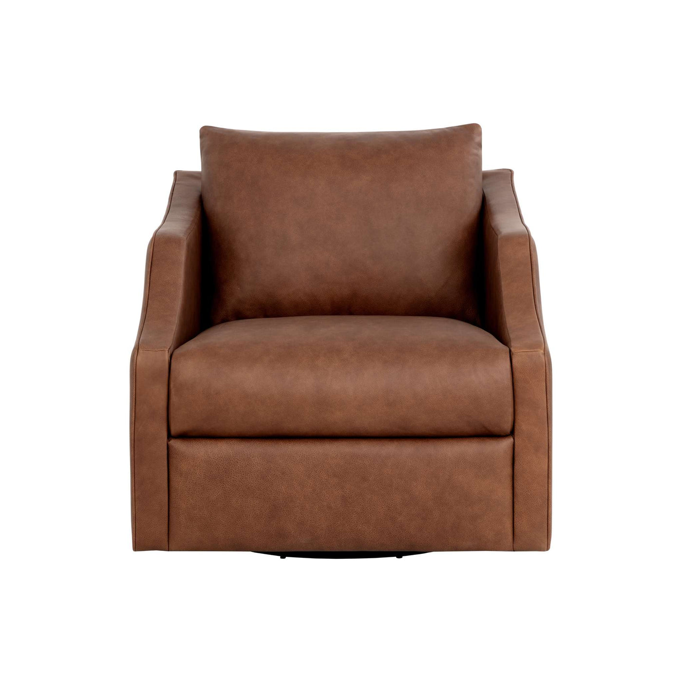 ORWELL SWIVEL LOUNGE CHAIR - COGNAC LEATHER