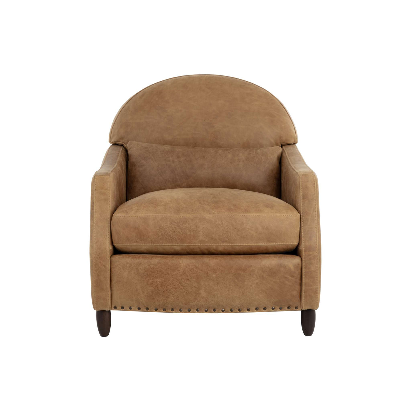 CYNTHIA LOUNGE CHAIR - CAMEL LEATHER