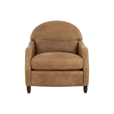 CYNTHIA LOUNGE CHAIR - CAMEL LEATHER