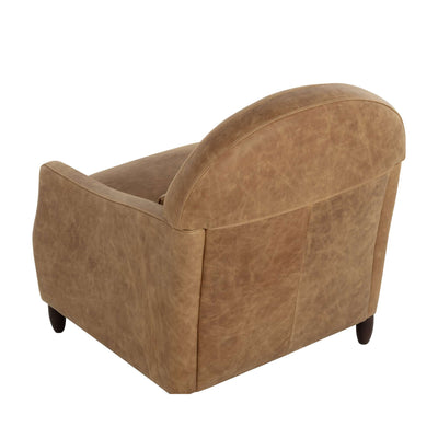 CYNTHIA LOUNGE CHAIR - CAMEL LEATHER