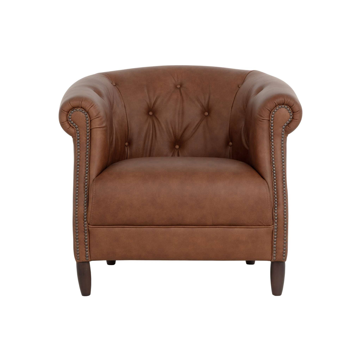 Marjorie Lounge Chair - Cognac Leather