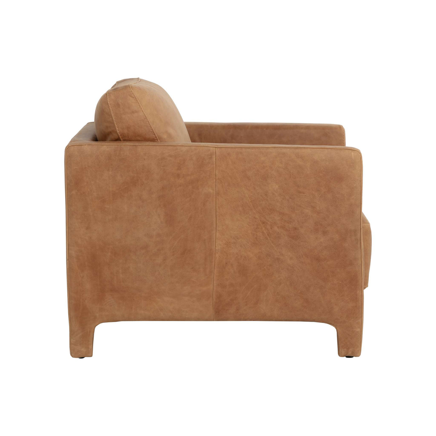 RODNEY LOUNGE CHAIR - CAMEL LEATHER