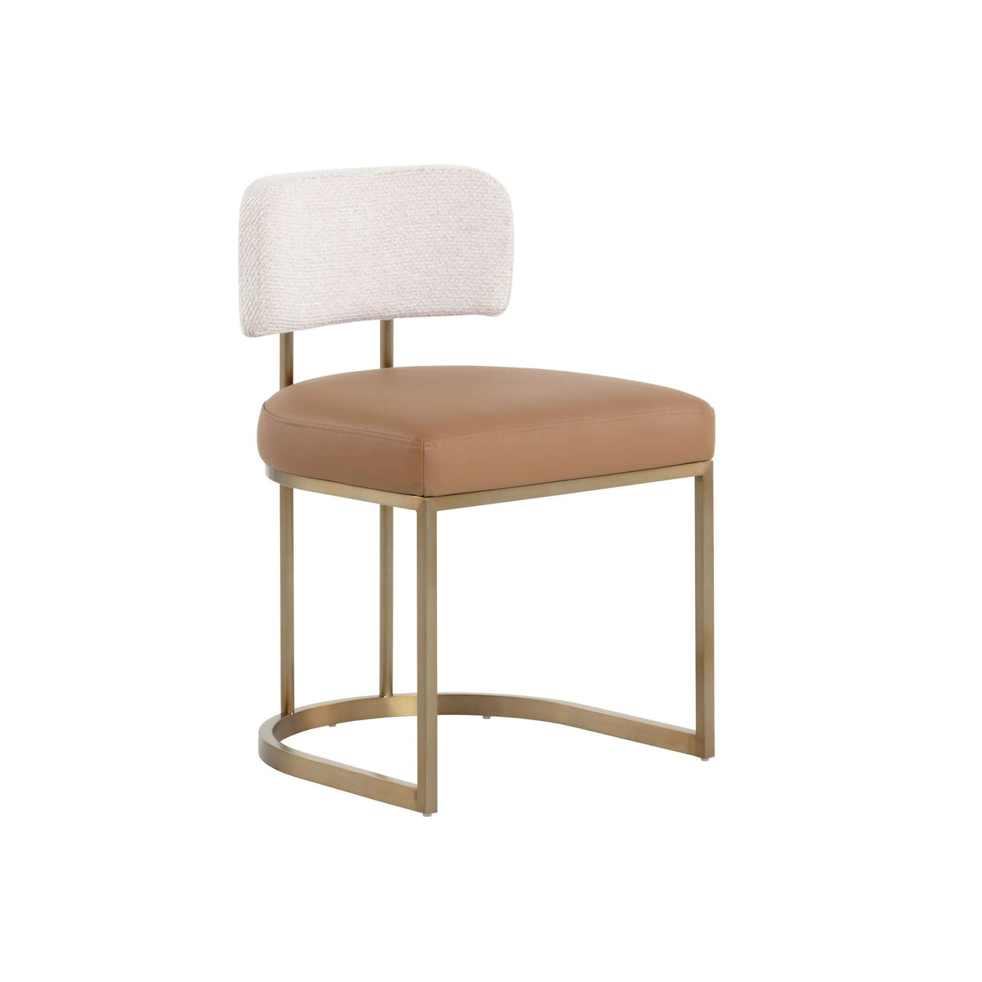 Larissa Dining Chair - Napa Cognac / Rhea Light Barley