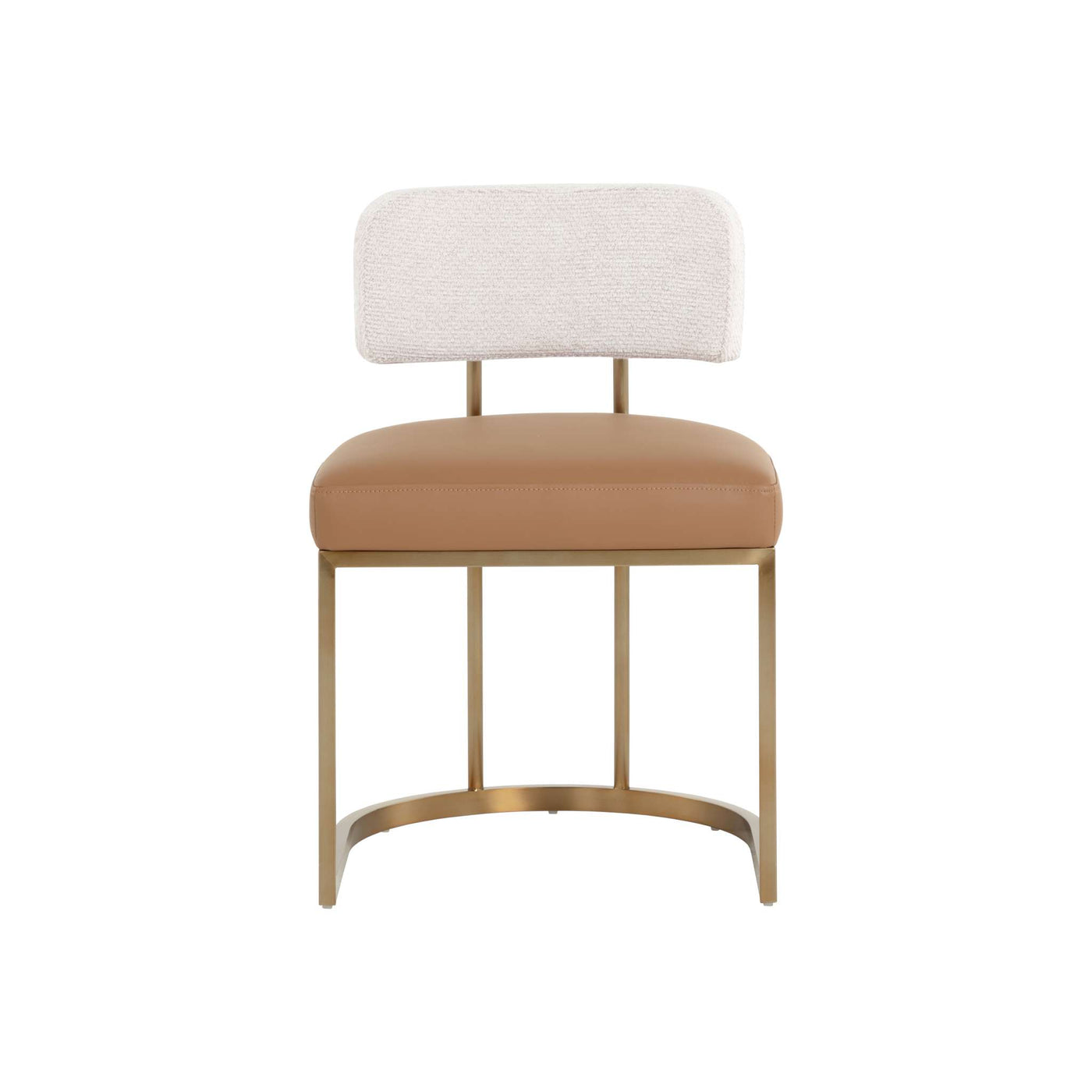 LARISSA DINING CHAIR - NAPA COGNAC / RHEA LIGHT BARLEY