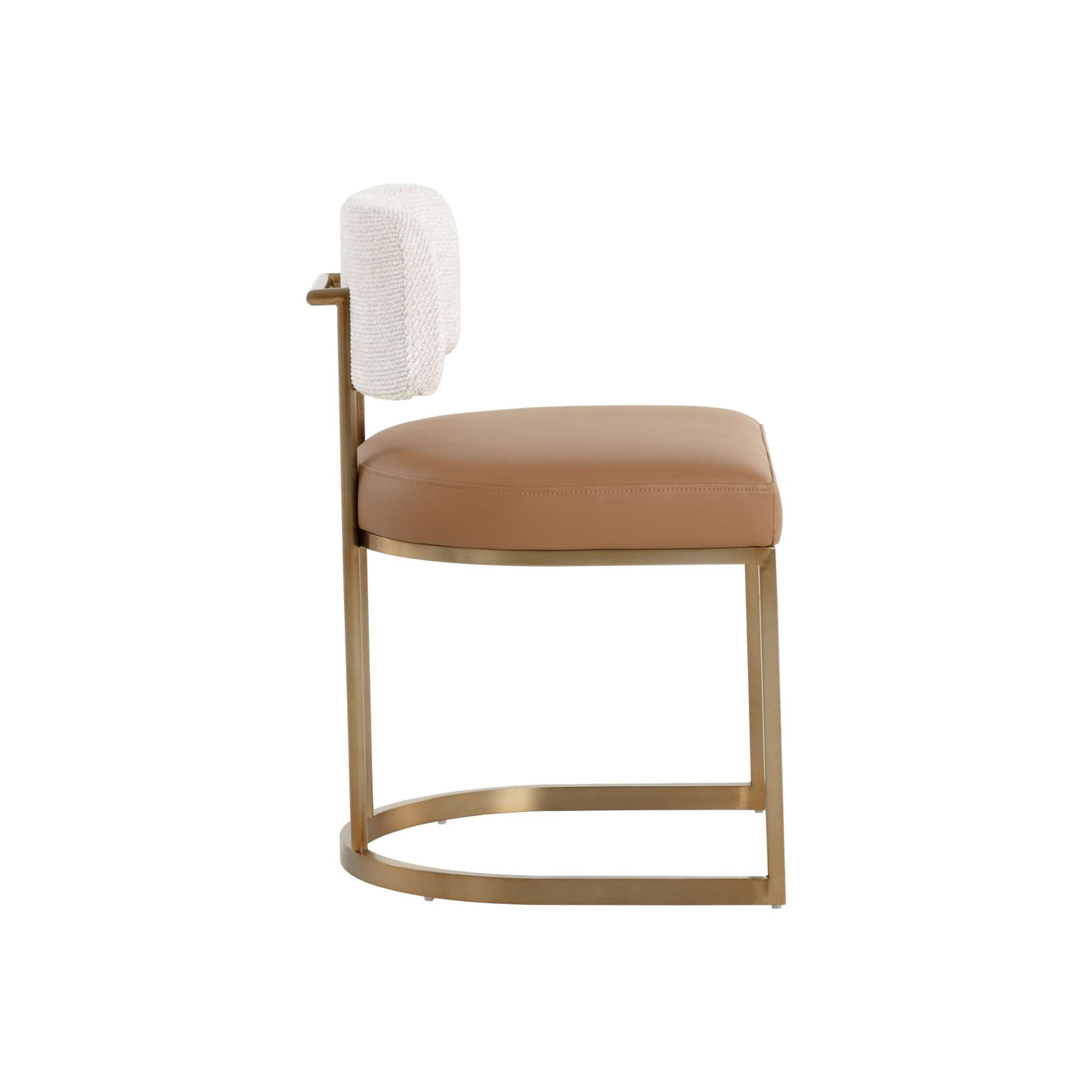 Larissa Dining Chair - Napa Cognac / Rhea Light Barley